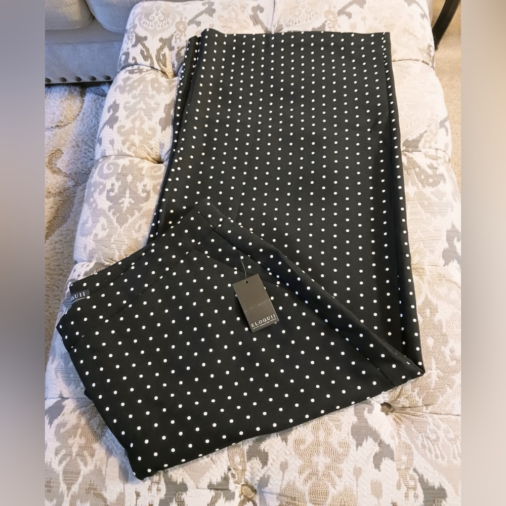 Eloquii Pants & Jumpsuits/Eloquii Women's Wide-leg Polka Dot Trouser - Picture 3 of 5